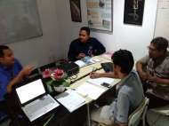 kegiatan rapat YKMM dengan Euro Management yang membahas program teknis kerjasama bimbel dan program beasiswa sejuta Habibie